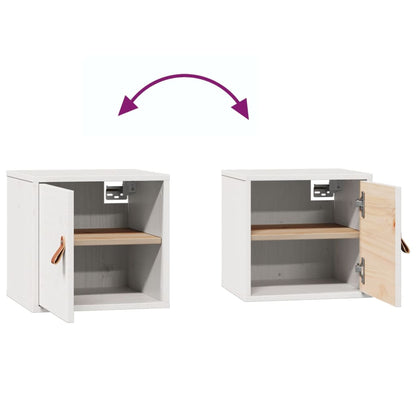 Wandschrank Weiß 31,5x30x30 cm Massivholz Kiefer