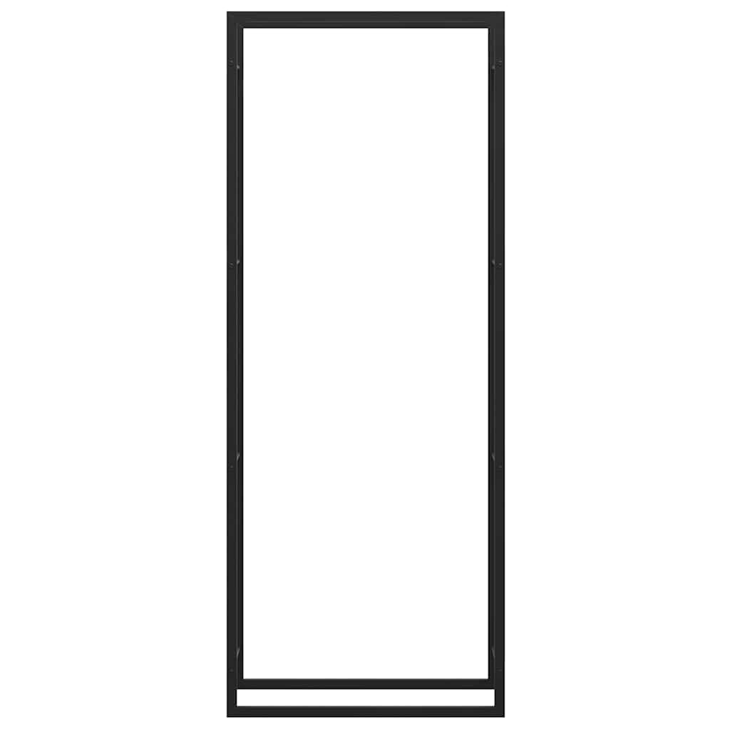 Brennholzregal Mattschwarz 80 x 28 x 222 cm Stahl