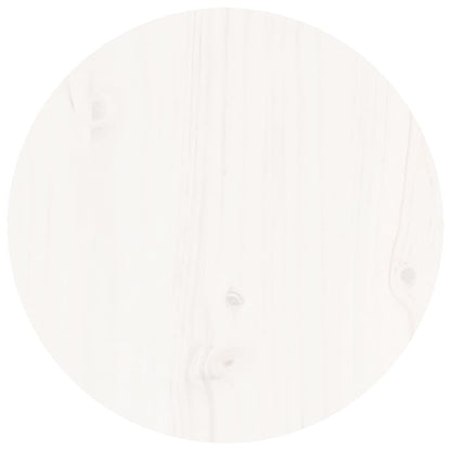 Couchtisch Weiß Ø 40x60 cm Massivholz Kiefer