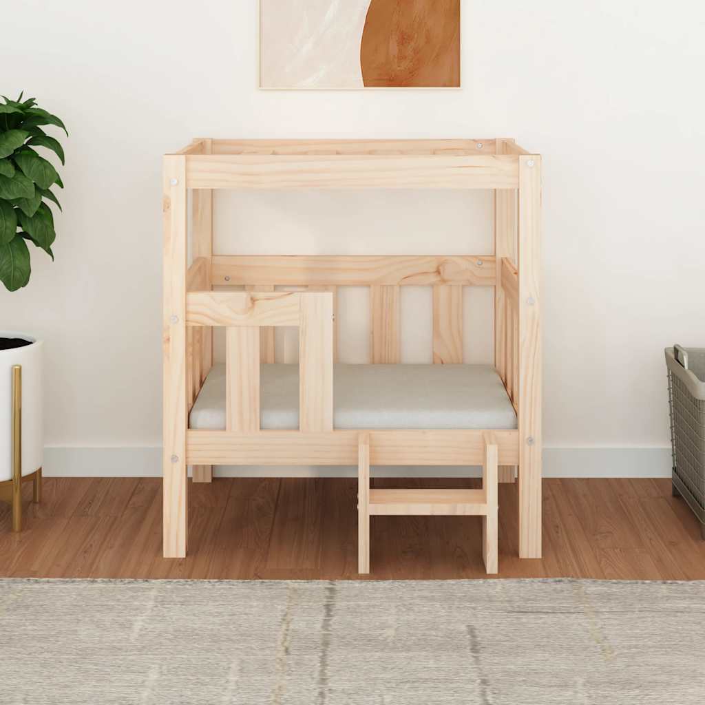 Hundebett 65,5x50,5x70 cm Massivholz Kiefer