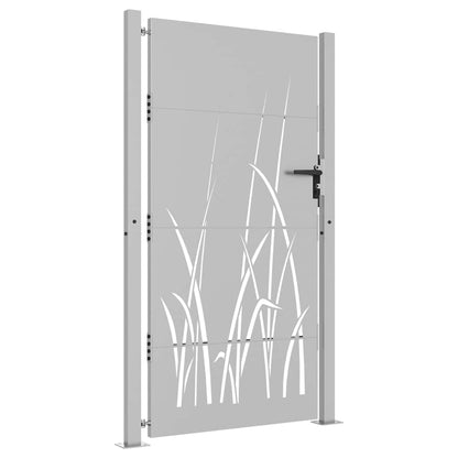 Gartentor 100x200 cm Cortenstahl Gras-Design