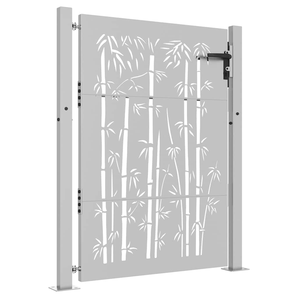 Gartentor 100x125 cm Cortenstahl Bambus-Design
