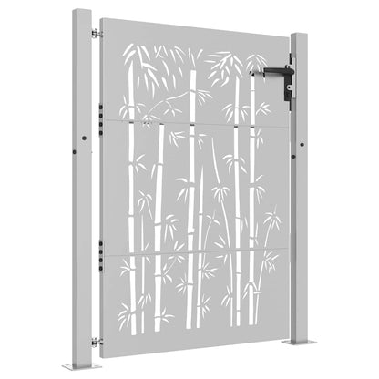 Gartentor 100x125 cm Cortenstahl Bambus-Design