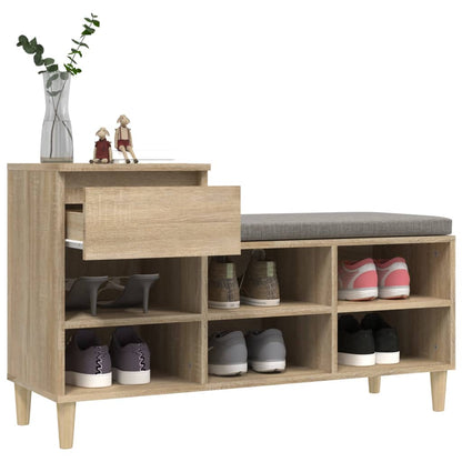 Schuhregal Sonoma-Eiche 102x36x60 cm Holzwerkstoff