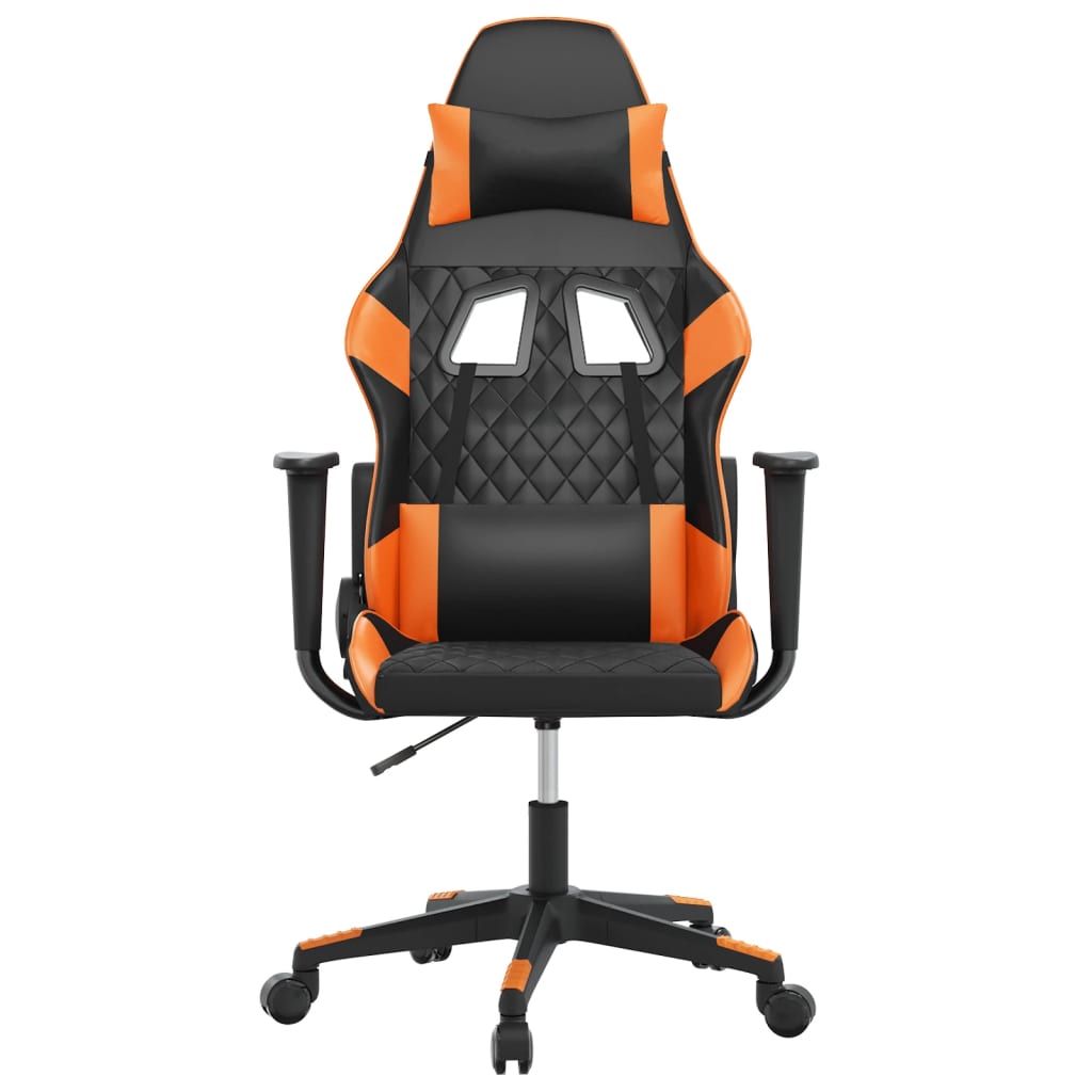 Gaming-Stuhl Schwarz und Orange Kunstleder