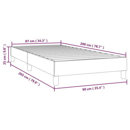 Boxspringbettgestell Dunkelgrau 90x200 cm Stoff