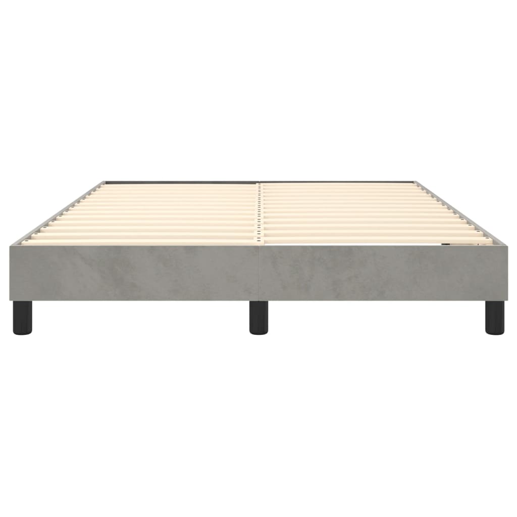 Boxspringbettgestell Hellgrau 140x190 cm Samt