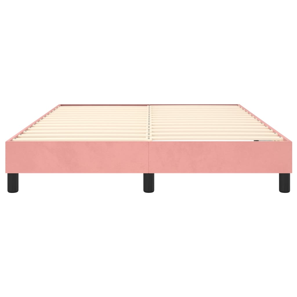 Boxspringbettgestell Rosa 140x190 cm Samt