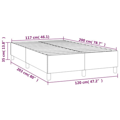 Boxspringbettgestell Creme 120x200 cm Kunstleder