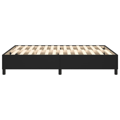 Boxspringbettgestell Schwarz 140x190 cm Kunstleder