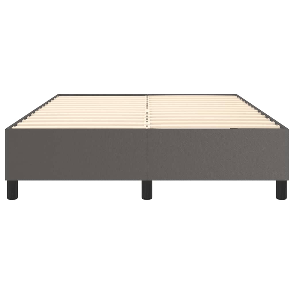 Boxspringbettgestell Grau 140x200 cm Kunstleder