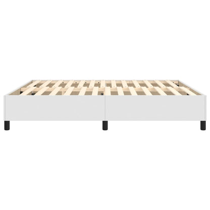 Boxspringbettgestell Weiß 160x200 cm Kunstleder