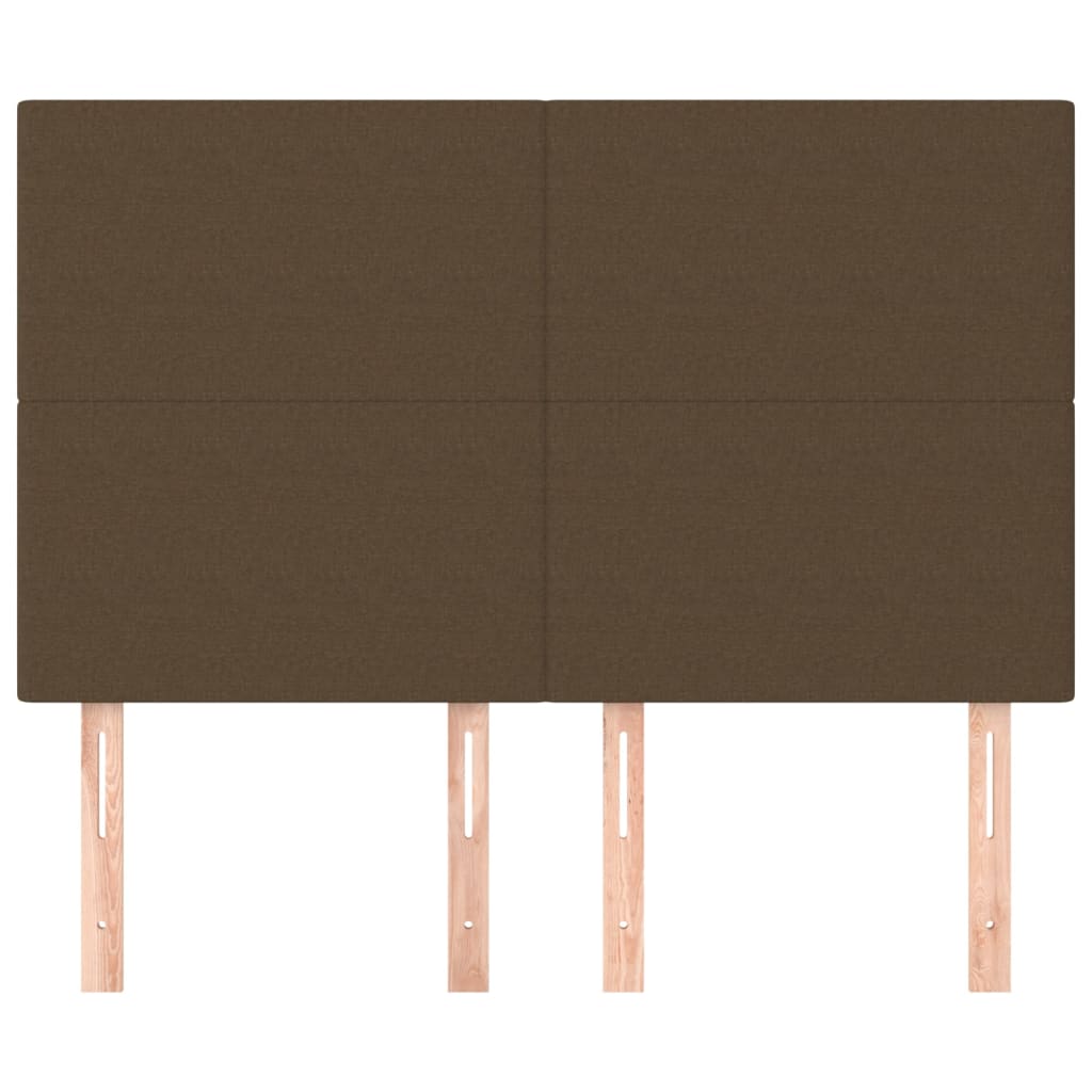 Kopfteil Dunkelbraun 144x5x118/128 cm Stoff