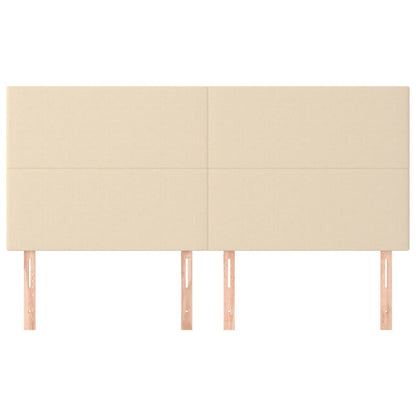 Kopfteil Creme 180x5x118/128 cm Stoff