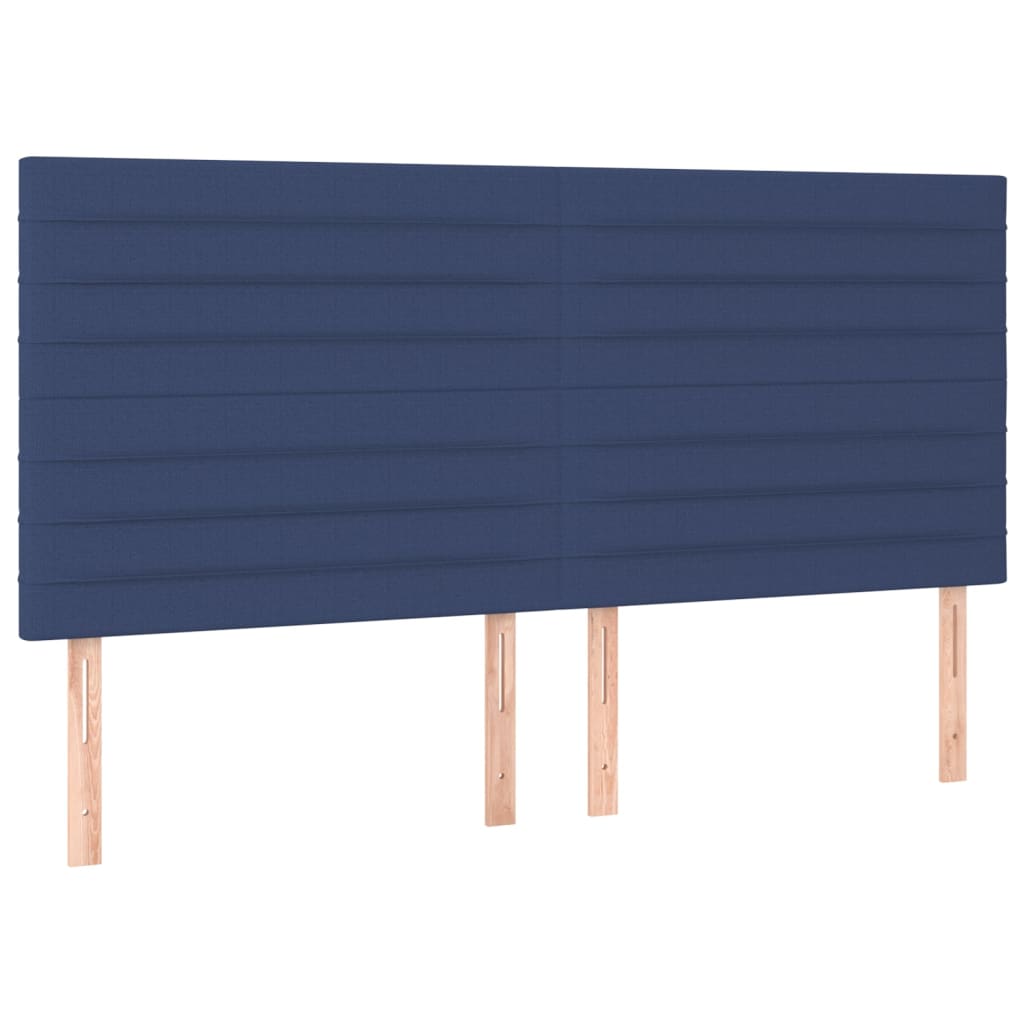 Kopfteil Blau 200 x 5 x 118/128 cm Stoff