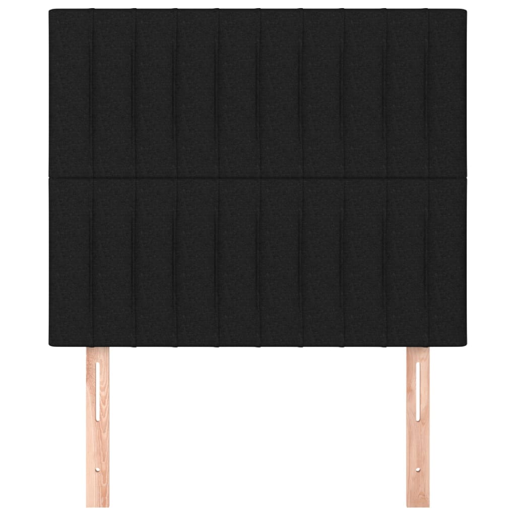 Kopfteil Schwarz 80x5x118/128 cm Stoff