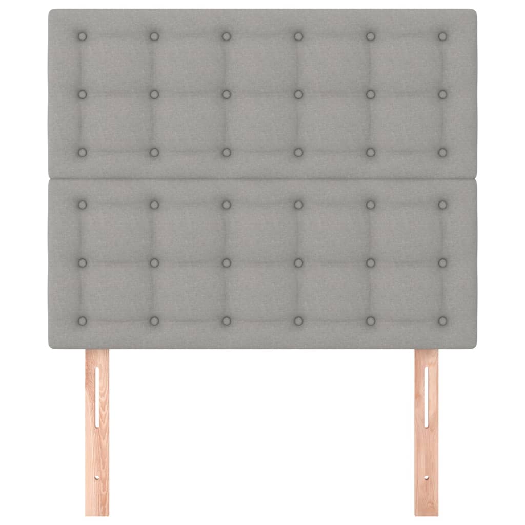 Kopfteil Hellgrau 80x5x118/128 cm Stoff