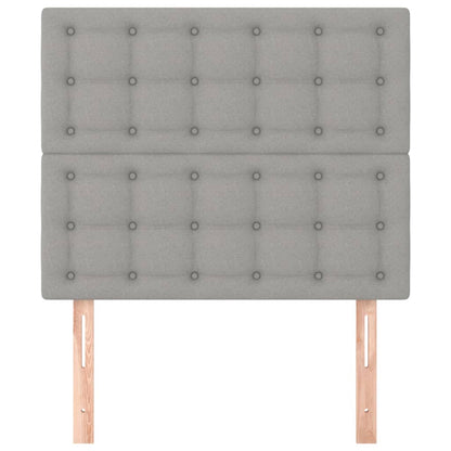 Kopfteil Hellgrau 80x5x118/128 cm Stoff