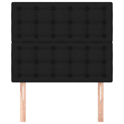 Kopfteil Schwarz 80x5x118/128 cm Stoff