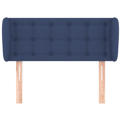 Kopfteil mit Ohren Blau 103x23x78/88 cm Stoff