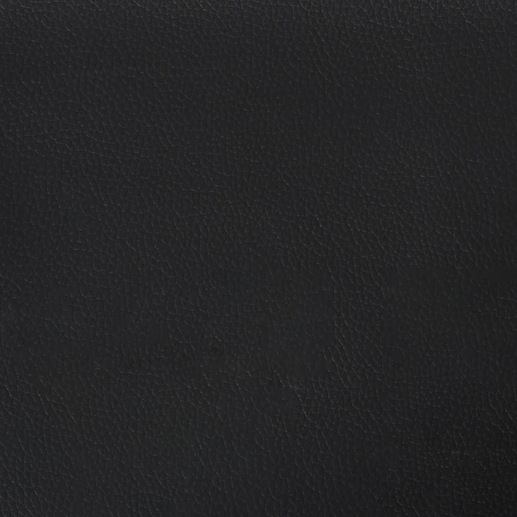 Kopfteil mit Ohren Schwarz 203x23x118/128 cm Kunstleder