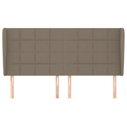 Kopfteil mit Ohren Taupe 163x23x118/128 cm Stoff