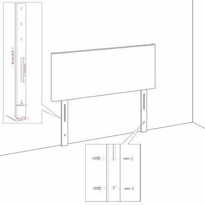 Kopfteil mit Ohren Dunkelblau 147x23x118/128 cm Samt