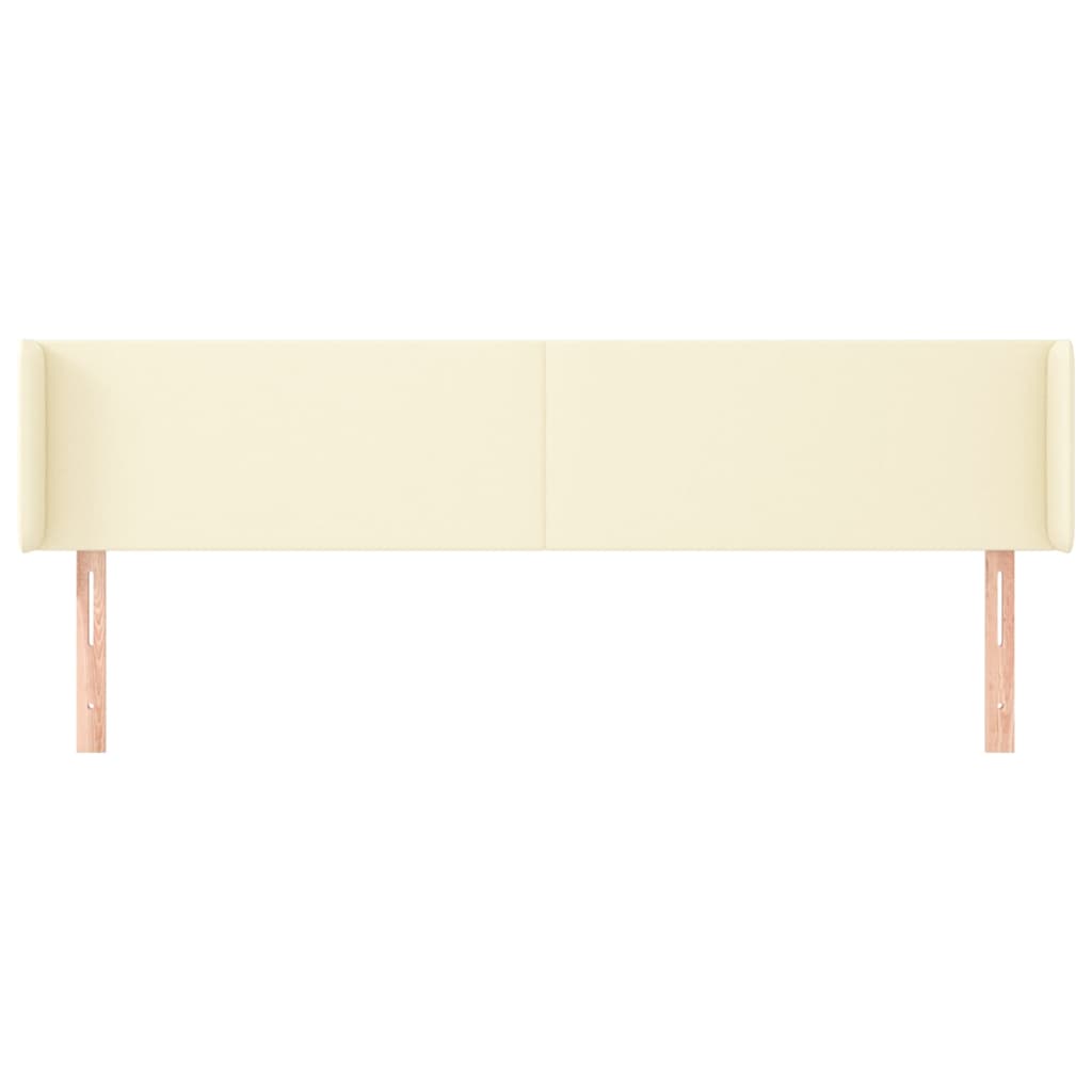 Kopfteil mit Ohren Creme 163x16x78/88 cm Kunstleder