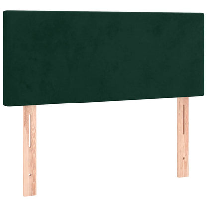 Boxspringbett mit Matratze Dunkelgrün 90x190 cm Samt