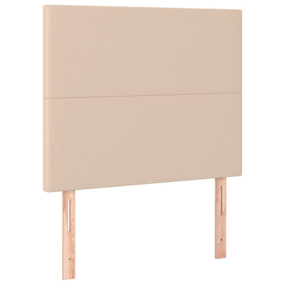 Bettgestell mit Kopfteil Cappuccino-Braun 90x190 cm Kunstleder