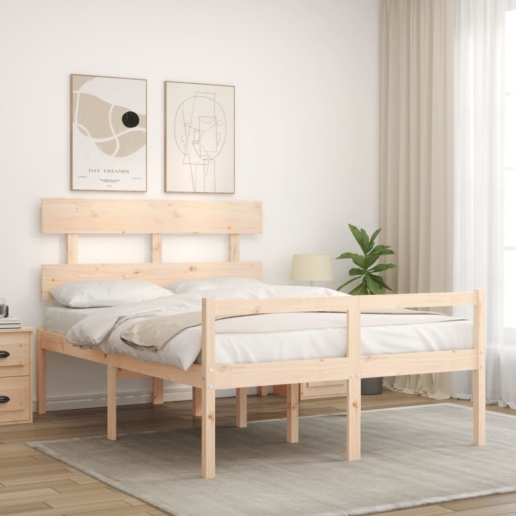 Seniorenbett mit Kopfteil 140x190 cm Massivholz