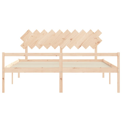 Seniorenbett mit Kopfteil 200x200 cm Massivholz