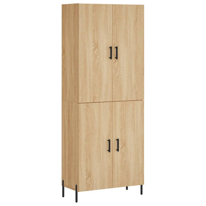 Highboard Sonoma-Eiche 69,5x34x180 cm Holzwerkstoff