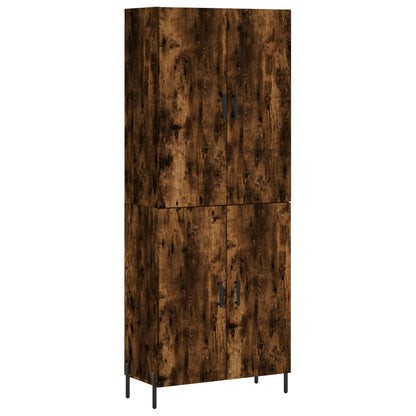 Highboard Räuchereiche 69,5x34x180 cm Holzwerkstoff