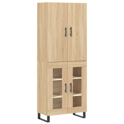 Highboard Sonoma-Eiche 69,5x34x180 cm Holzwerkstoff