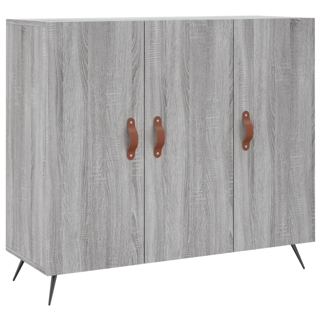 Sideboard Grau Sonoma 90x34x80 cm Holzwerkstoff