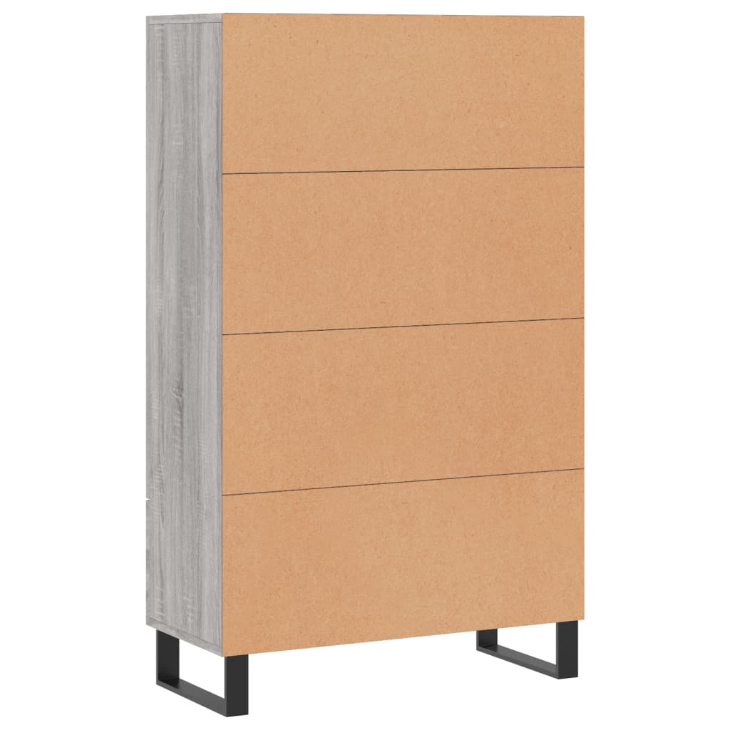 Highboard Grau Sonoma 69,5x31x115 cm Holzwerkstoff