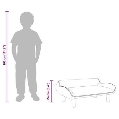 Kindersofa Dunkelgrau 70x40x24 cm Stoff