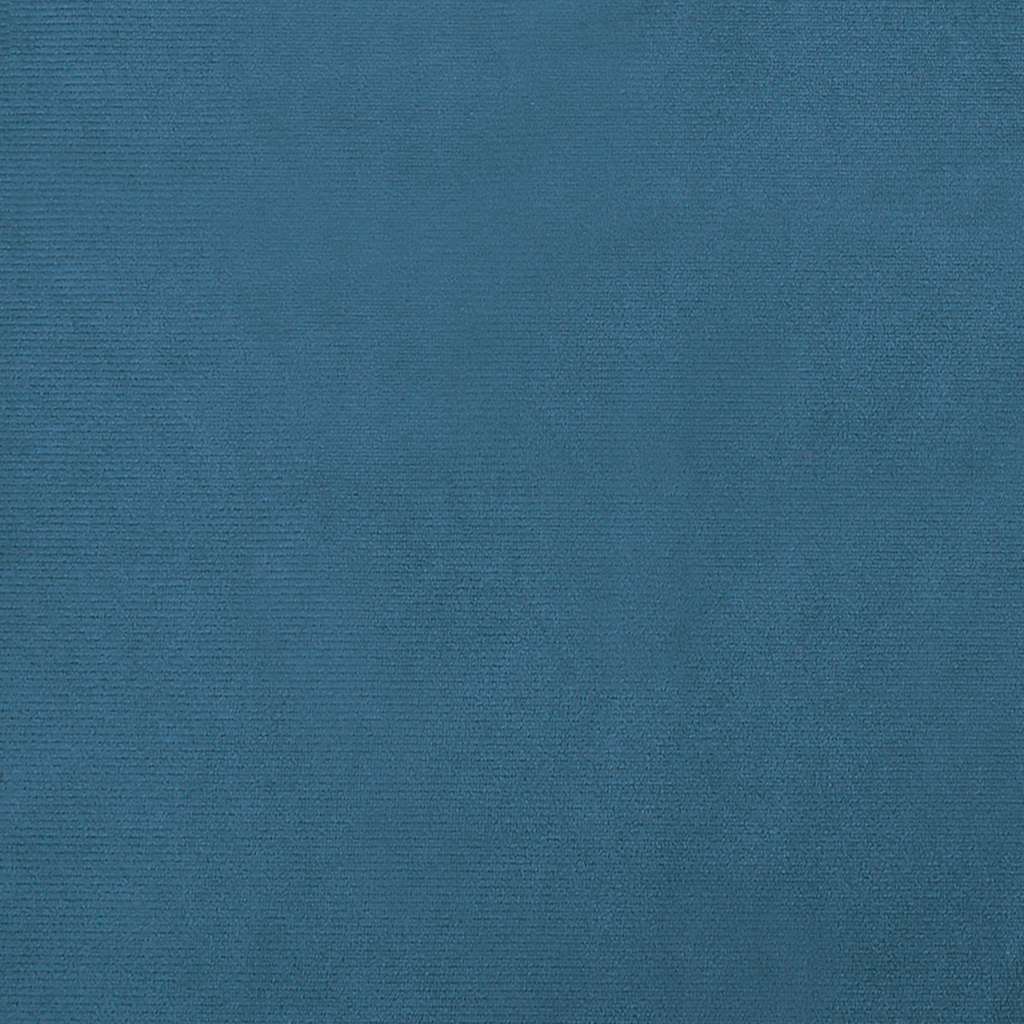 Kindersofa mit Hocker Blau 100x50x30 cm Samt