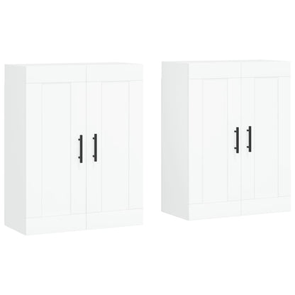 Wandschränke 2 Stk. Weiß Holzwerkstoff
