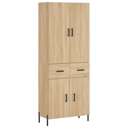 Highboard Sonoma-Eiche 69,5x34x180 cm Holzwerkstoff