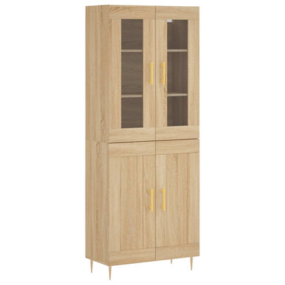 Highboard Sonoma-Eiche 69,5x34x180 cm Holzwerkstoff