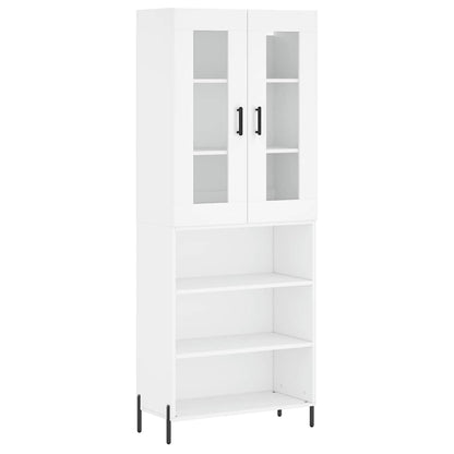 Highboard Weiß 69,5x34x180 cm Holzwerkstoff