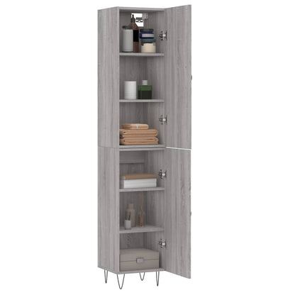 Highboard Grau Sonoma 34,5x34x180 cm Holzwerkstoff