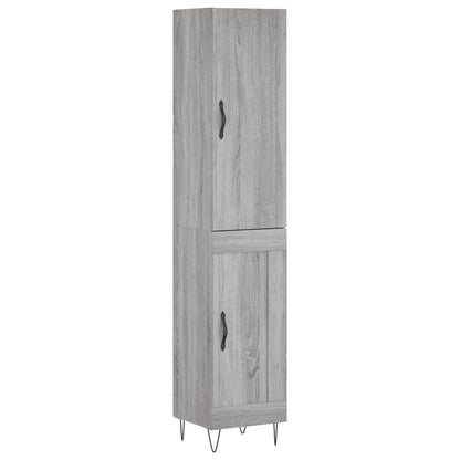 Highboard Grau Sonoma 34,5x34x180 cm Holzwerkstoff