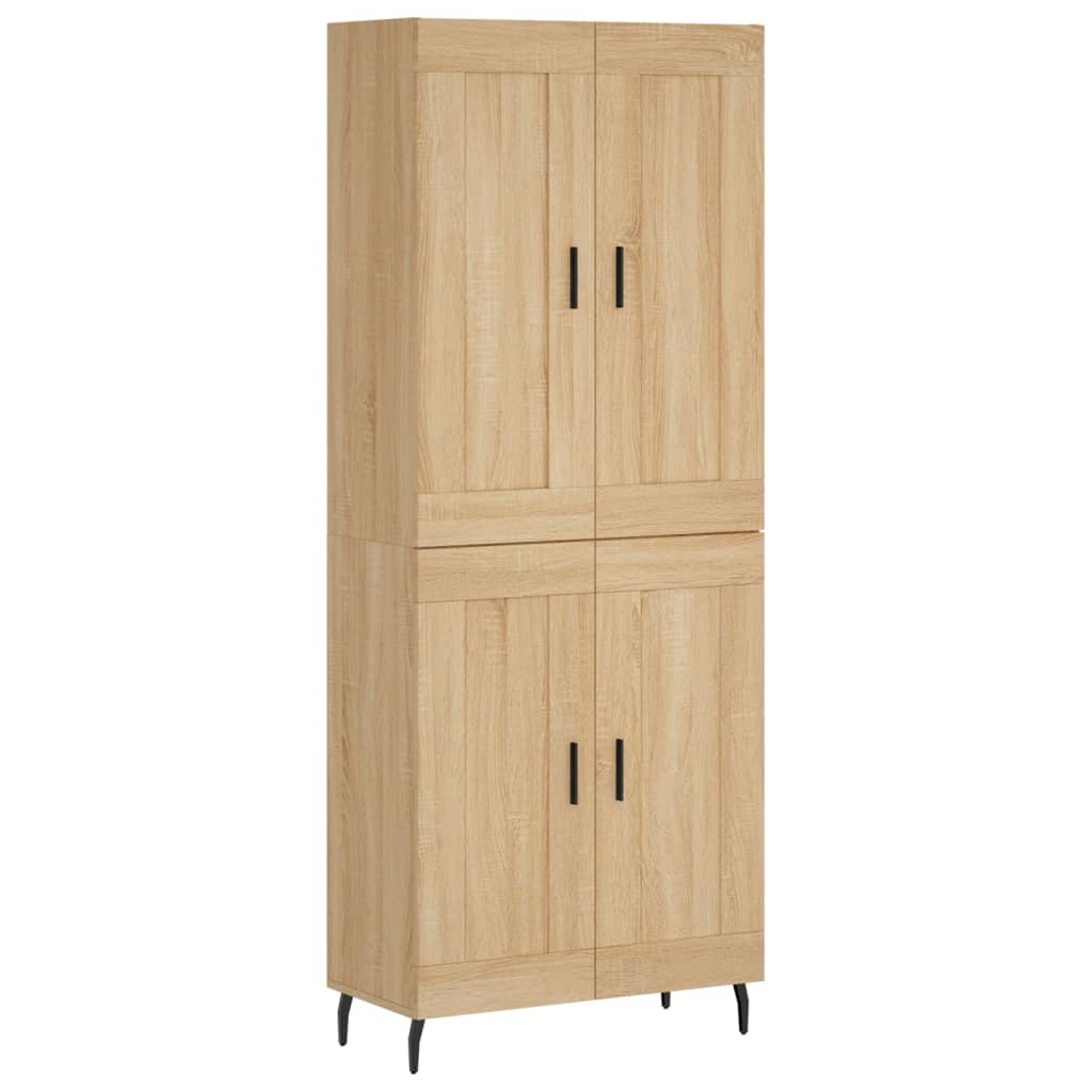 Highboard Sonoma-Eiche 69,5x34x180 cm Holzwerkstoff
