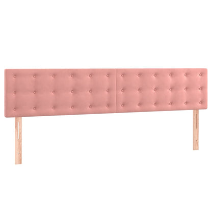 Boxspringbett mit Matratze Rosa 160x200 cm Samt