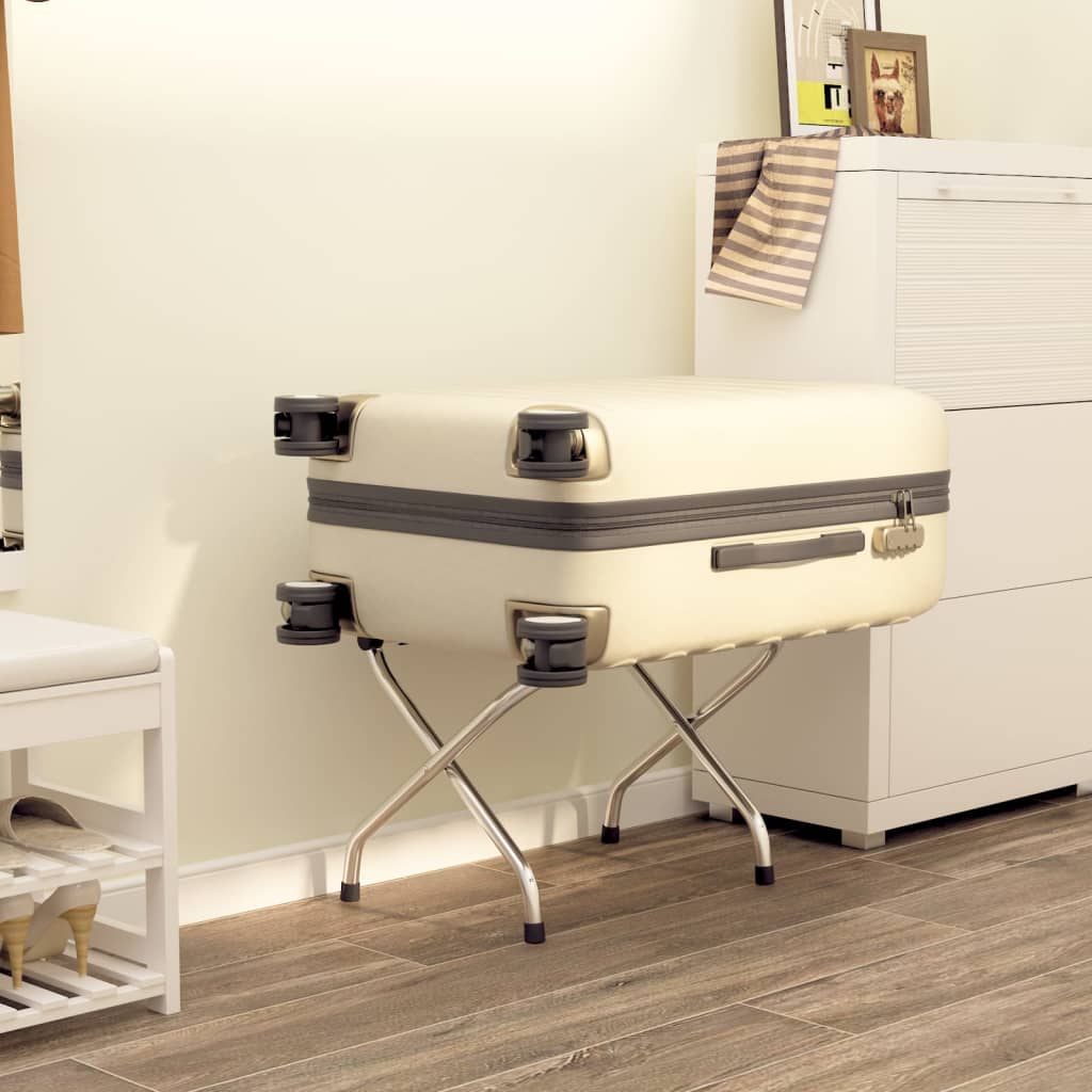 Gepäckträger mit Rückenlehne Silber 56 x 39 x 52 cm