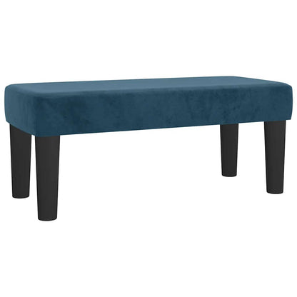 Boxspringbett mit Matratze Dunkelblau 80x200 cm Samt