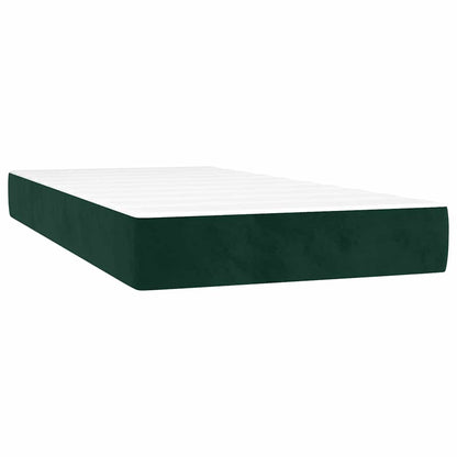 Boxspringbett mit Matratze Dunkelgrün 80x200 cm Samt
